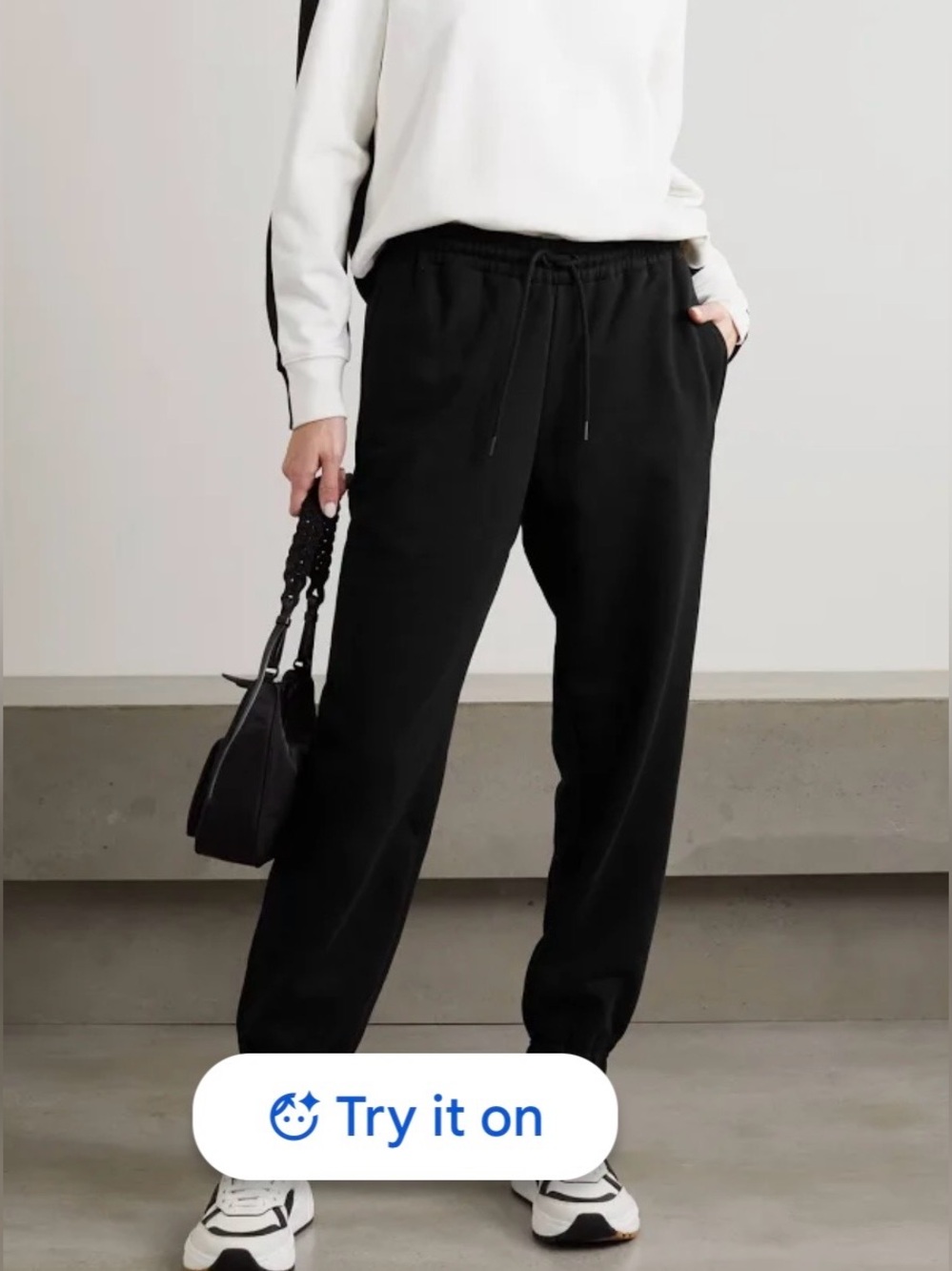 Wardrobe nyc Hailey Bieber track pant jogger sweatpants black small
